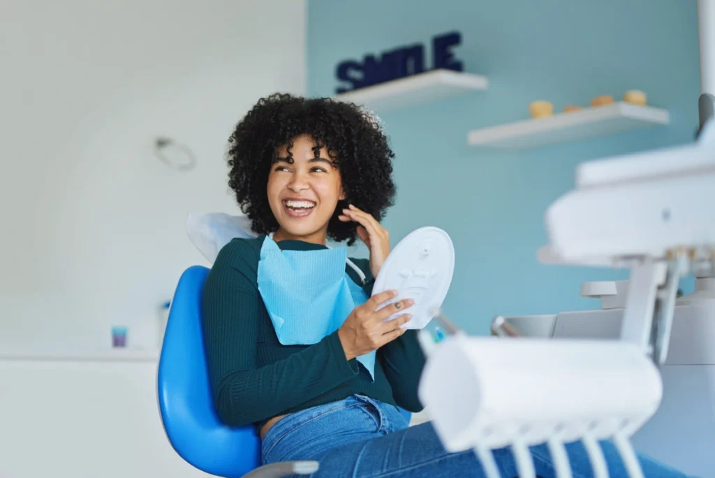 woman after a cosmetic dentistry procedure